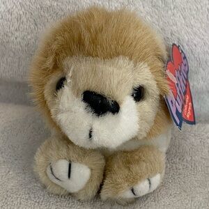 Vintage 1997 Puffkins Lancaster Mini Magnet Plush  Lion Cub 3” With Tags